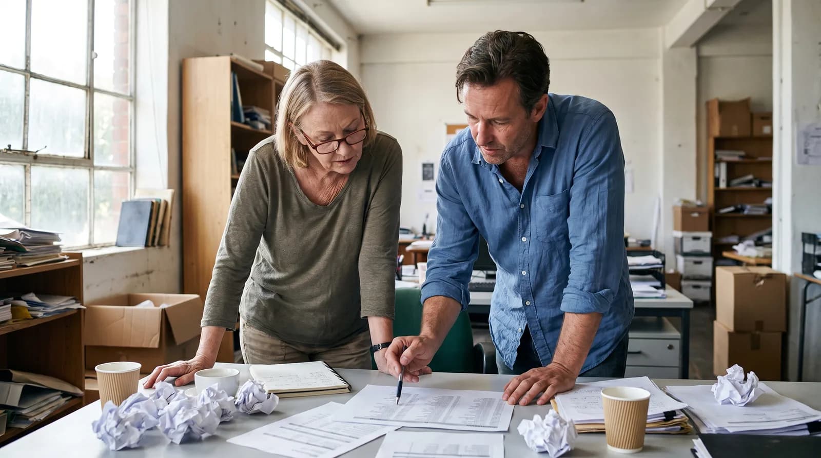 Dental office manager reviewing AI receptionist call quality logs at the front desk